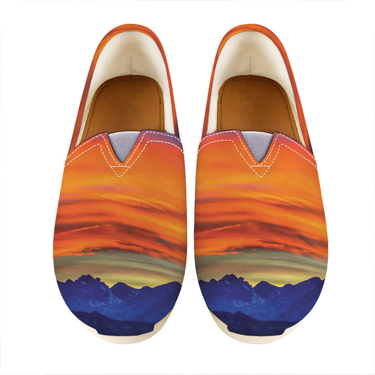 Sunset Mountain Print Casual Shoes