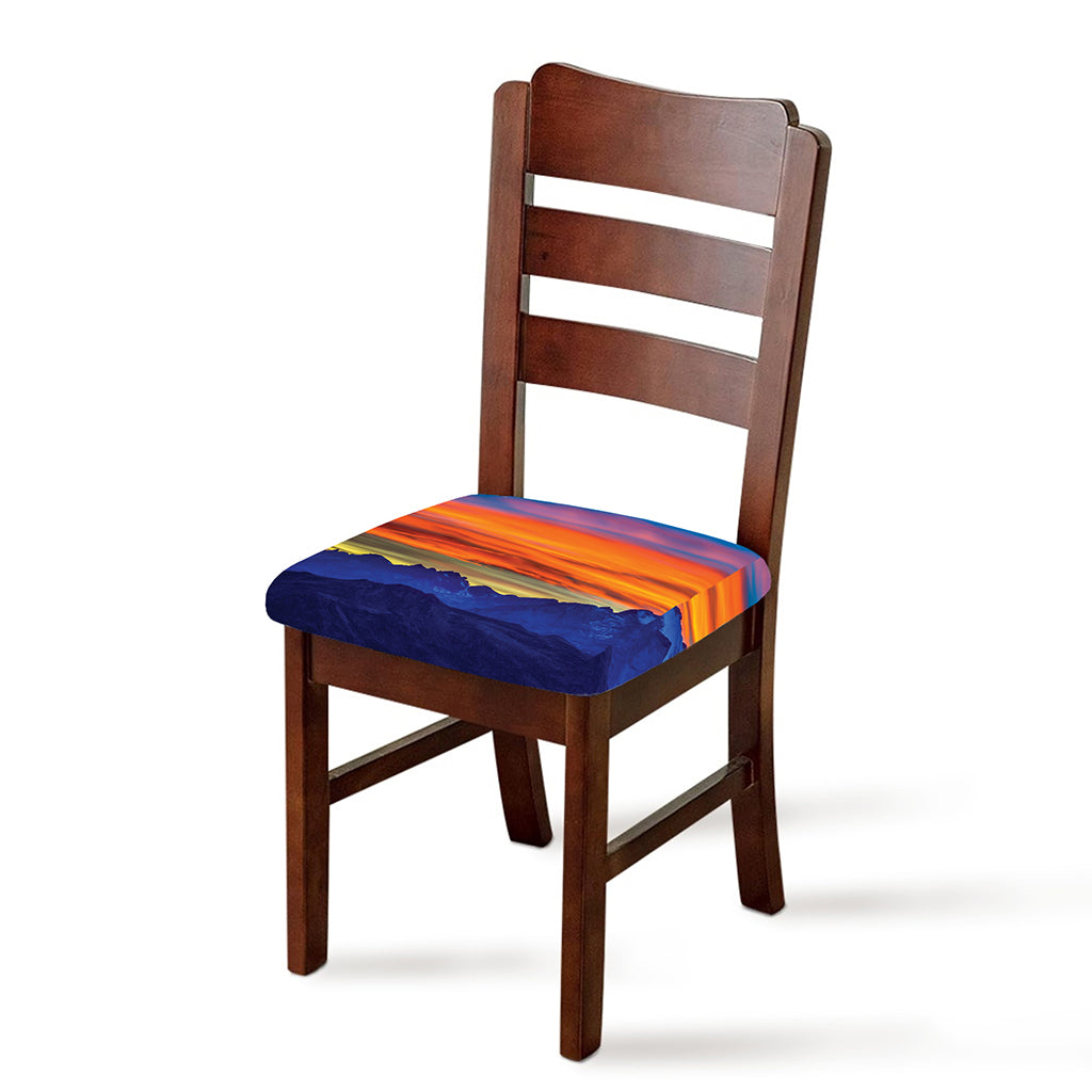 Sunset Mountain Print Chair Cushion Cover
