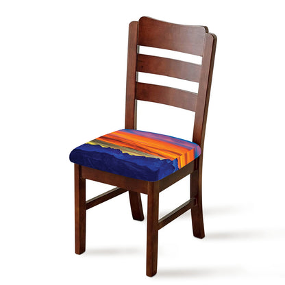 Sunset Mountain Print Chair Cushion Cover