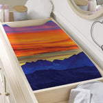Sunset Mountain Print Changing Pad Cover