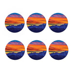 Sunset Mountain Print Coaster Set