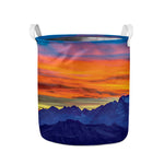 Sunset Mountain Print Collapsible Laundry Basket