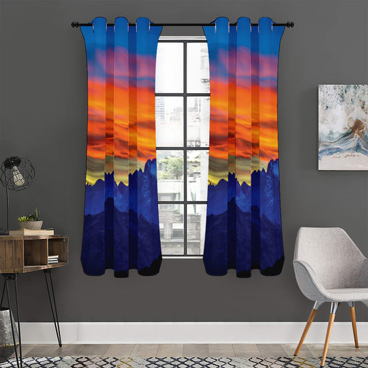 Sunset Mountain Print Curtain