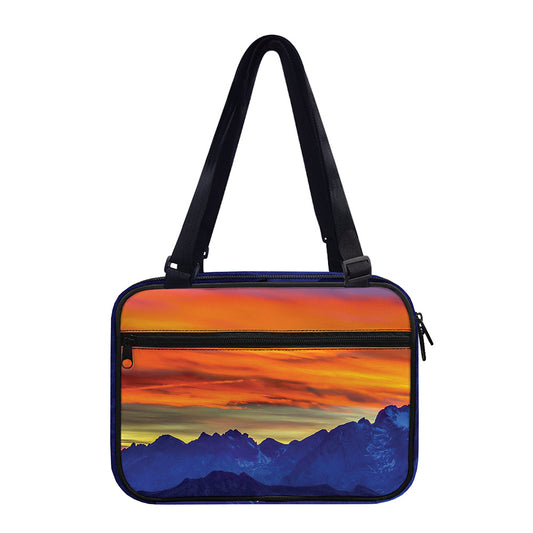 Sunset Mountain Print Double Strap Bible Bag
