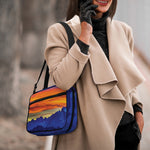 Sunset Mountain Print Double Strap Bible Bag