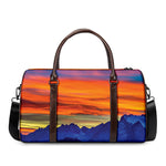 Sunset Mountain Print Duffle Bag