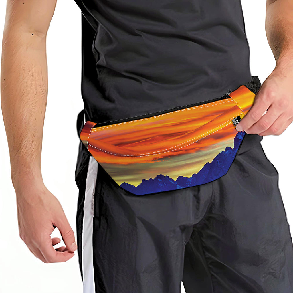 Sunset Mountain Print Fanny Pack