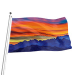 Sunset Mountain Print Flag
