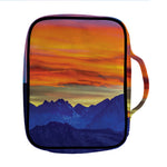 Sunset Mountain Print Front Pocket Bible Bag