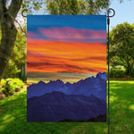 Sunset Mountain Print Garden Flag