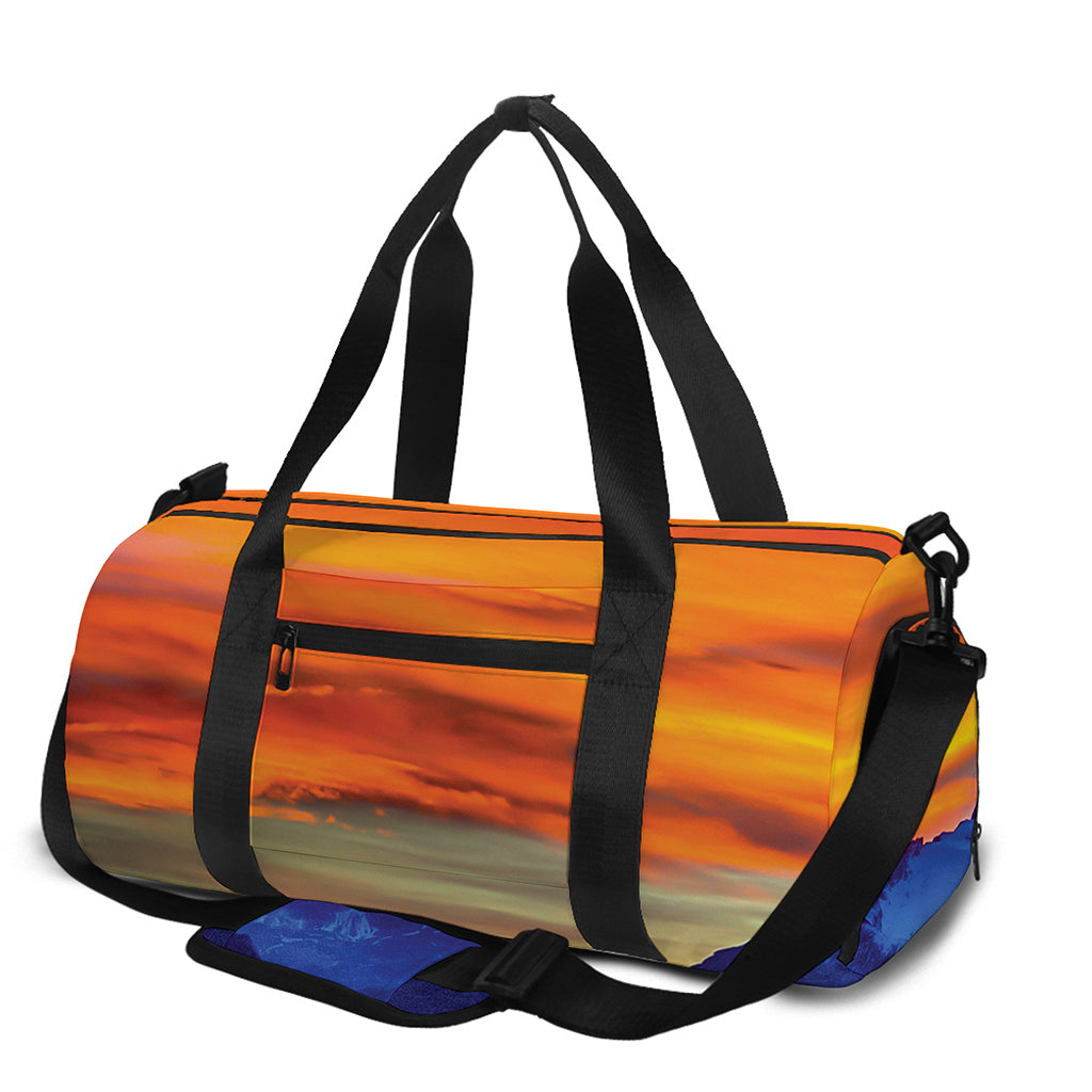 Sunset Mountain Print Gym Bag