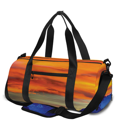 Sunset Mountain Print Gym Bag