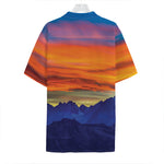 Sunset Mountain Print Hawaiian Shirt