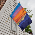 Sunset Mountain Print House Flag