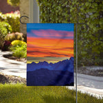 Sunset Mountain Print House Flag