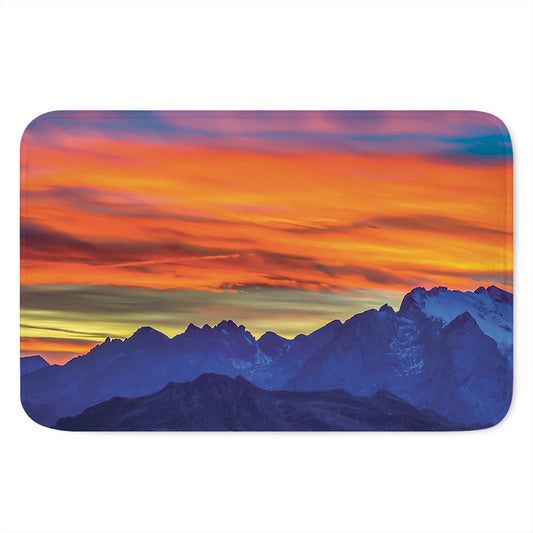 Sunset Mountain Print Indoor Door Mat