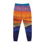 Sunset Mountain Print Jogger Pants