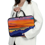 Sunset Mountain Print Laptop Sleeve With Handle