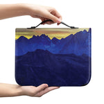 Sunset Mountain Print Leather Bible Cover