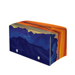 Sunset Mountain Print Leather Tissue Box Cover