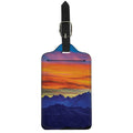 Sunset Mountain Print Luggage Tag