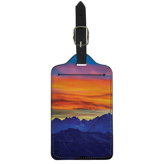 Sunset Mountain Print Luggage Tag