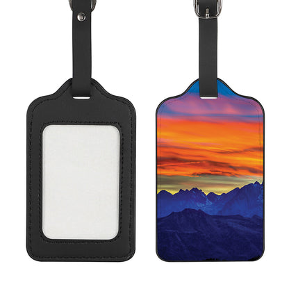 Sunset Mountain Print Luggage Tag