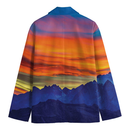 Sunset Mountain Print Men's Blazer