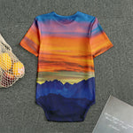 Sunset Mountain Print Men's Bodysuit