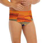 Sunset Mountain Print Men's Briefs