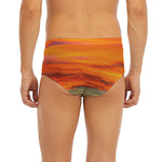 Sunset Mountain Print Men's Briefs