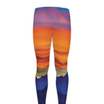 Sunset Mountain Print Men's leggings
