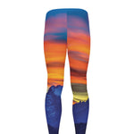 Sunset Mountain Print Men's leggings