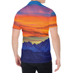 Sunset Mountain Print Men's Shirt