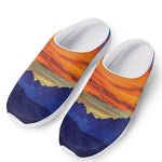 Sunset Mountain Print Mesh Casual Shoes