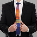 Sunset Mountain Print Necktie