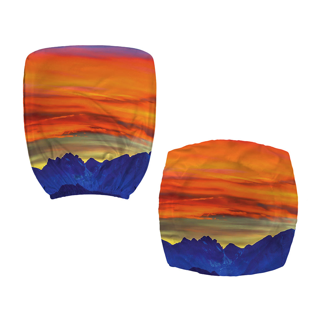 Sunset Mountain Print Office Chair Cover