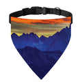 Sunset Mountain Print Over The Collar Dog Bandana