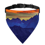 Sunset Mountain Print Over The Collar Dog Bandana