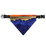 Sunset Mountain Print Over The Collar Dog Bandana