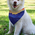 Sunset Mountain Print Over The Collar Dog Bandana