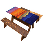 Sunset Mountain Print Picnic Table Cover