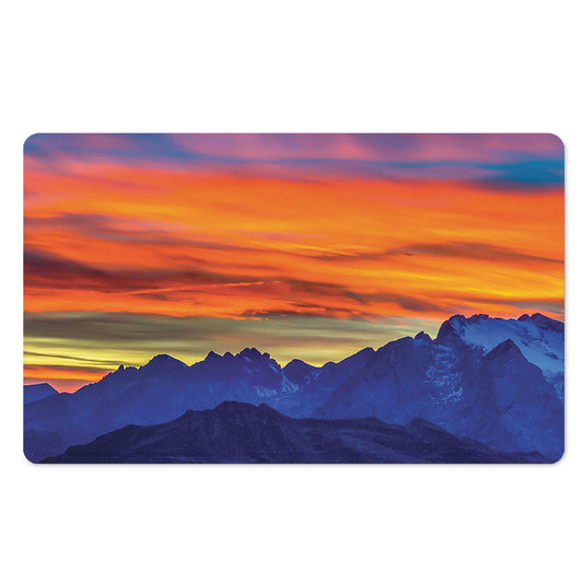 Sunset Mountain Print Polyester Doormat