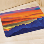 Sunset Mountain Print Polyester Doormat