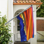 Sunset Mountain Print Polyester Flag