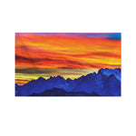 Sunset Mountain Print Polyester Flag