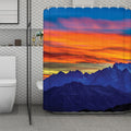 Sunset Mountain Print Polyester Shower Curtain