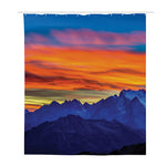 Sunset Mountain Print Polyester Shower Curtain