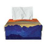 Sunset Mountain Print Rectangle Tissue Box Cover
