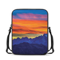 Sunset Mountain Print Rectangular Crossbody Bag
